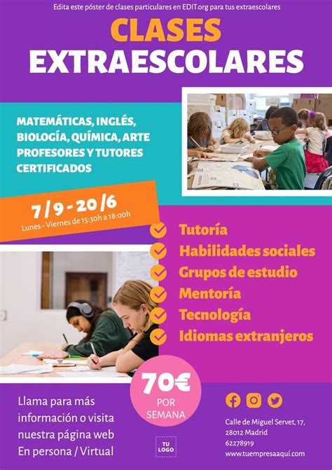 Carteles clases particulares